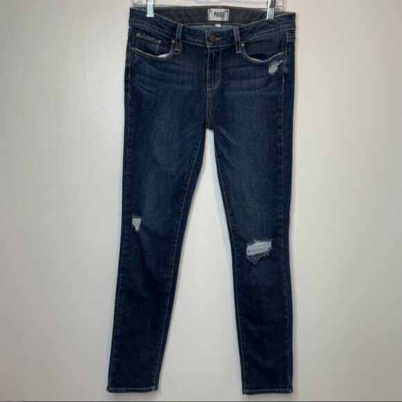 Paige Denim Skyline Ankle Peg Skinny Jeans Elia Dest. - Picture 1 of 13